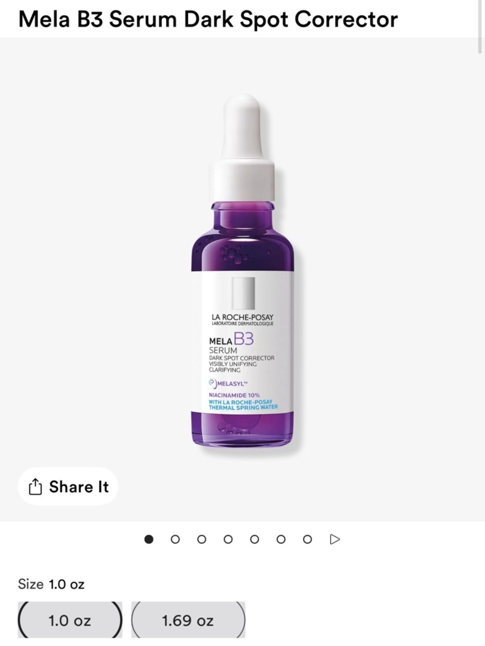 La Roche Posay Mela B3 Serum Dark Spot Corrector